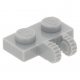 LEGO lapos csuklós elem 1×2 függőleges kettős villával, világosszürke (60471)